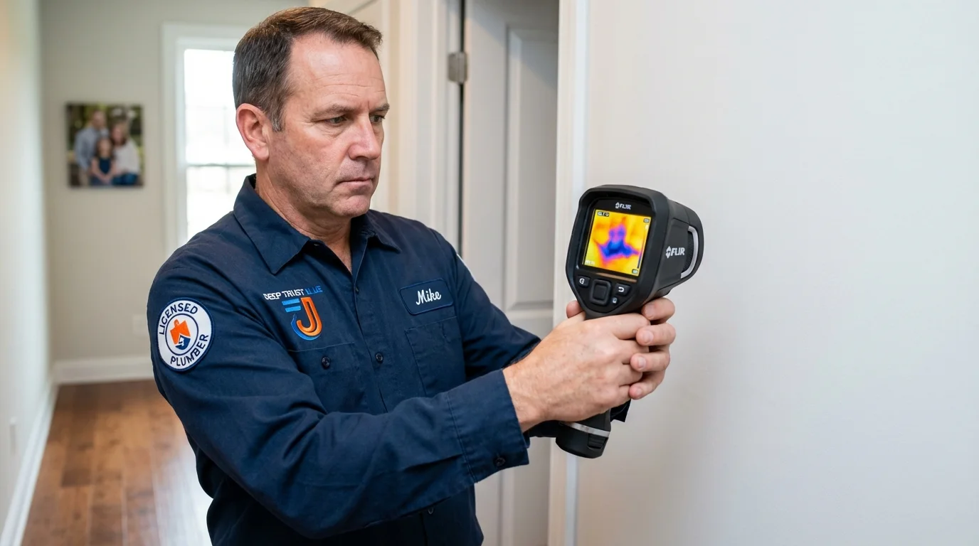 Thermal imaging leak detection by Johns Plumbing LLC in Saint Stephen